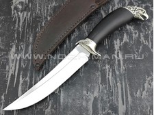 Нож "Орел" сталь K340, рукоять дерево граб, мельхиор (Товарищество Завьялова)