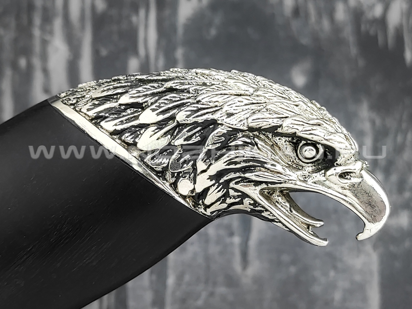 Нож "Орел" сталь K340, рукоять дерево граб, мельхиор (Товарищество Завьялова)