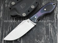 РВС нож "Беглец" сталь N690, рукоять микарта black & purple