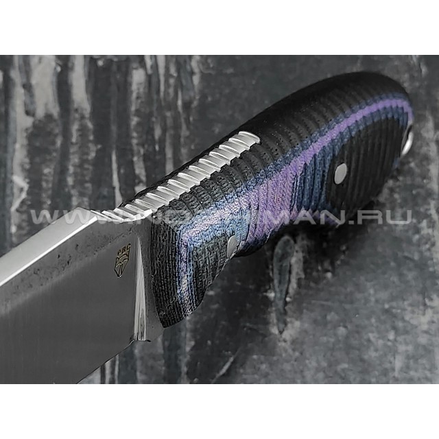 РВС нож "Беглец" сталь N690, рукоять микарта black & purple