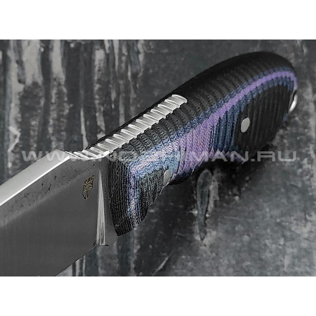 РВС нож "Беглец" сталь N690, рукоять микарта black & purple