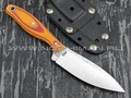 РВС нож "Кастор 3.0" сталь N690, рукоять микарта red & orange