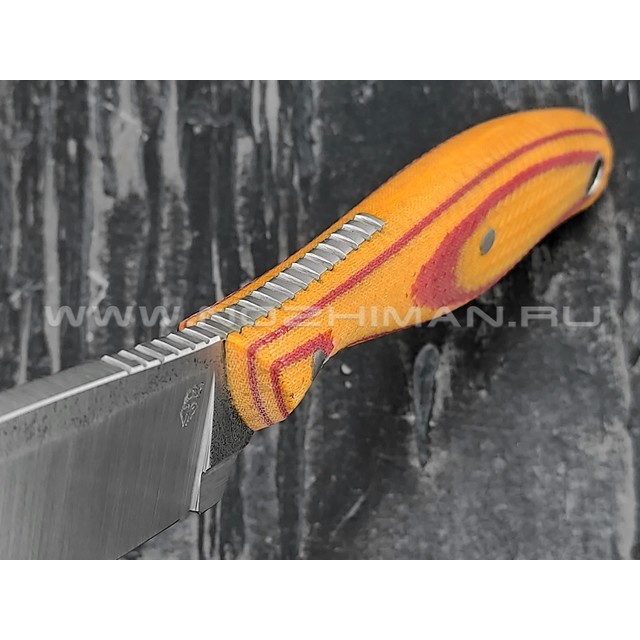 РВС нож "Кастор 3.0" сталь N690, рукоять микарта red & orange