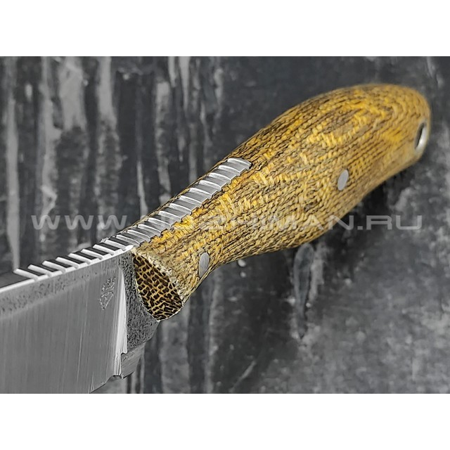 РВС нож "Кастор 3.0" сталь N690, рукоять микарта yellow & brown