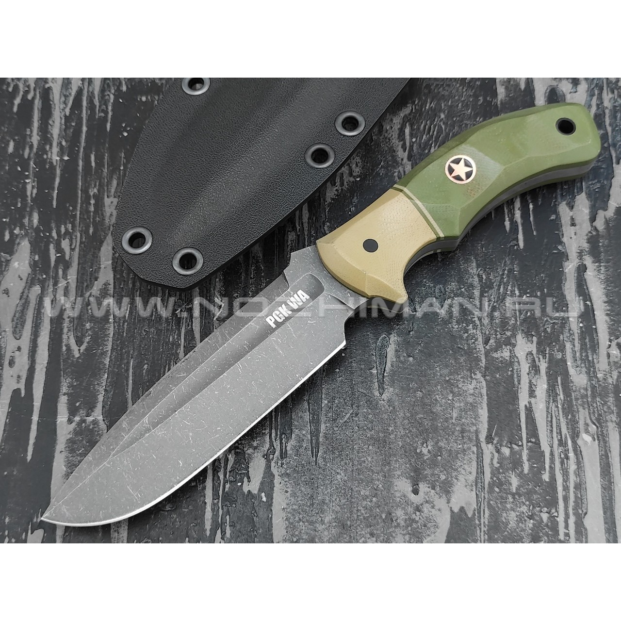 Волчий Век нож "Команданте" сталь PGK WA, рукоять G10 olive & tan