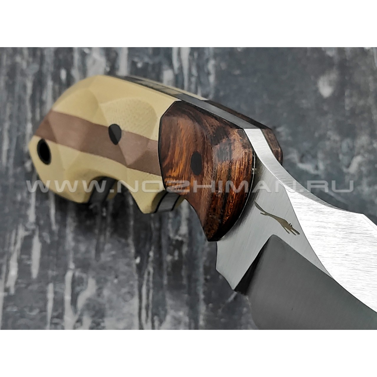 Волчий Век нож "Кондрат 8" сталь M390 WA, рукоять G10 tan & brown, ironwood