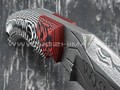 Волчий Век нож "Сквозняк" Brutal Edition Custom Drago сталь PGK WA, рукоять G10 red & white
