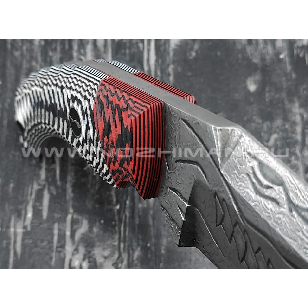 Волчий Век нож "Сквозняк" Brutal Edition Custom Drago сталь PGK WA, рукоять G10 red & white