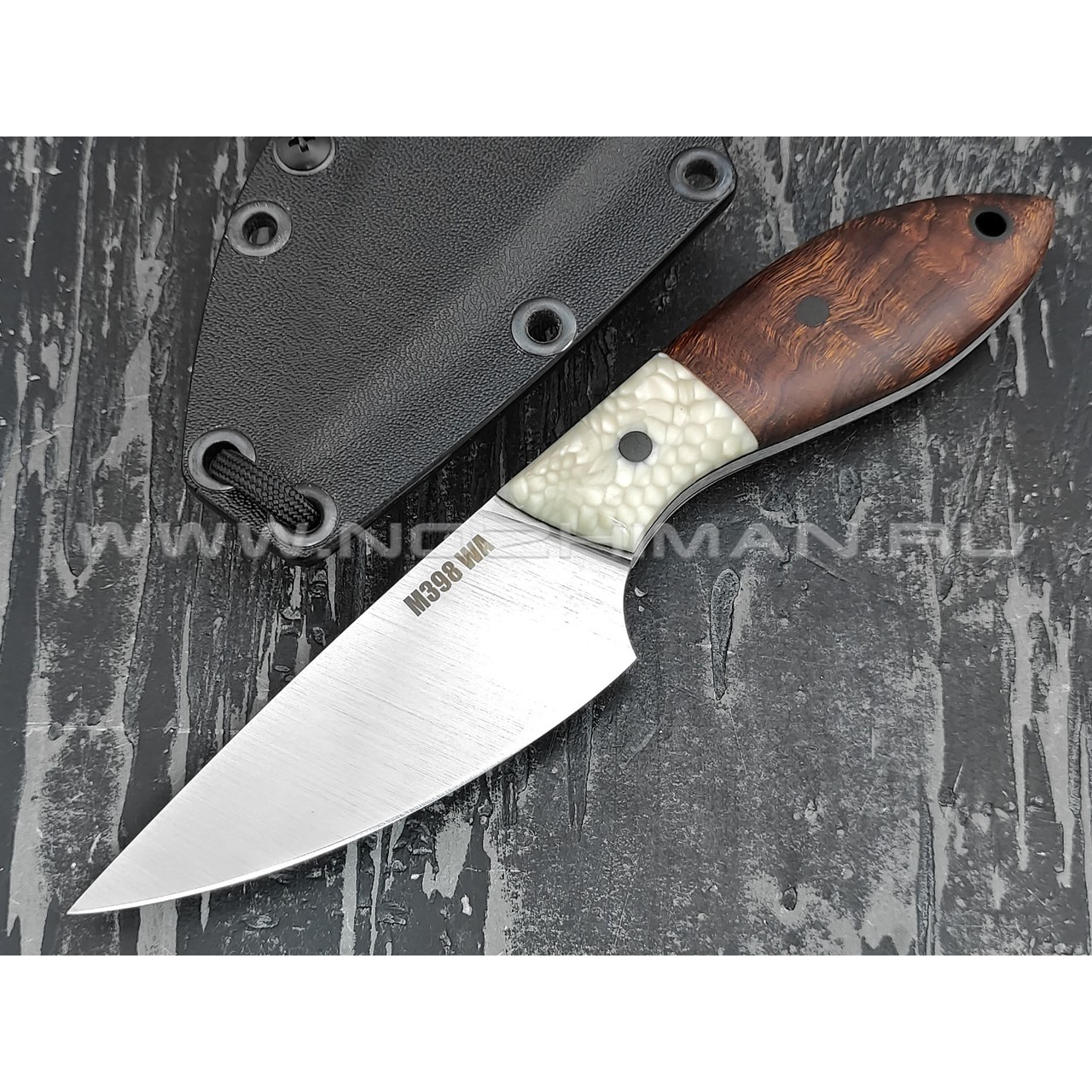 Волчий Век нож "Масичька" сталь M398 WA, рукоять Ironwood, композит