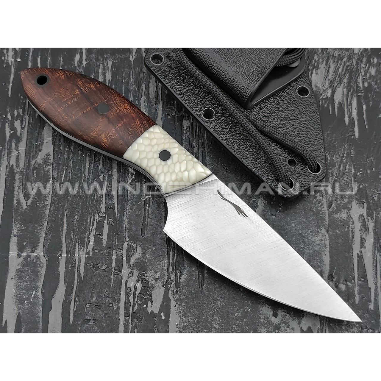 Волчий Век нож "Масичька" сталь M398 WA, рукоять Ironwood, композит