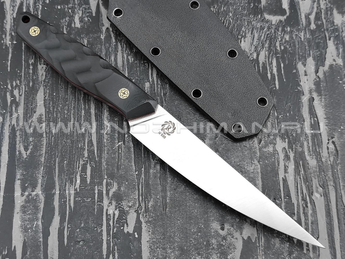Neyris Knives нож Tezis сталь N690, рукоять G10 black, мозаичные пины