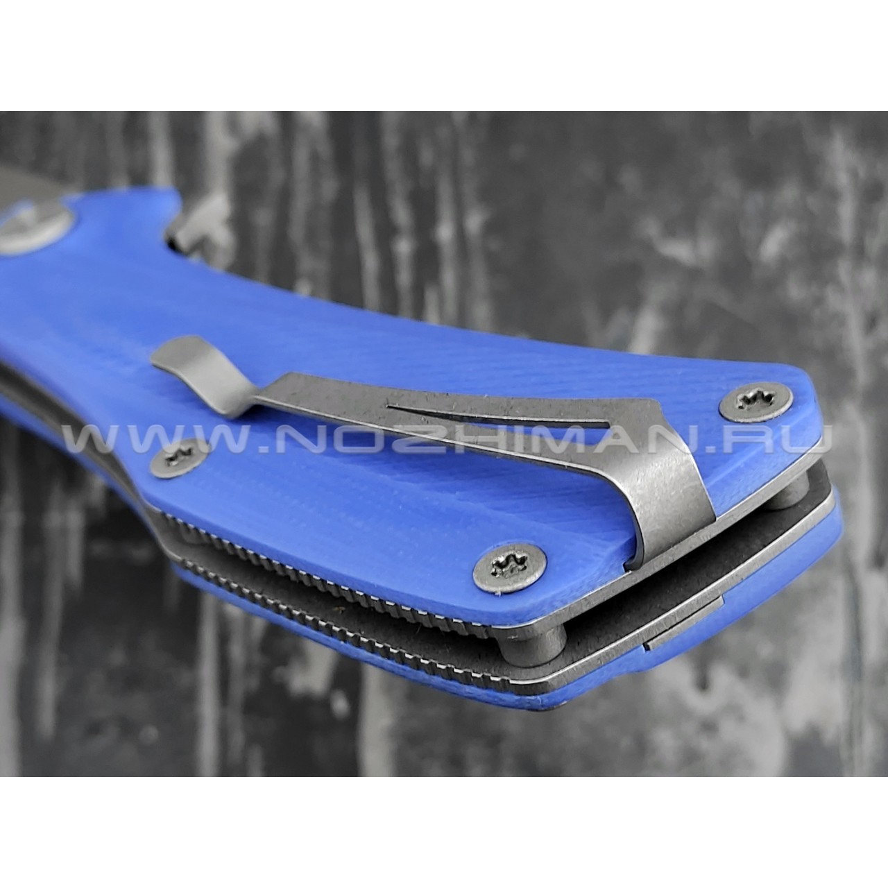 Saro нож Скорпион EVO Bowie сталь K110, рукоять G10 blue