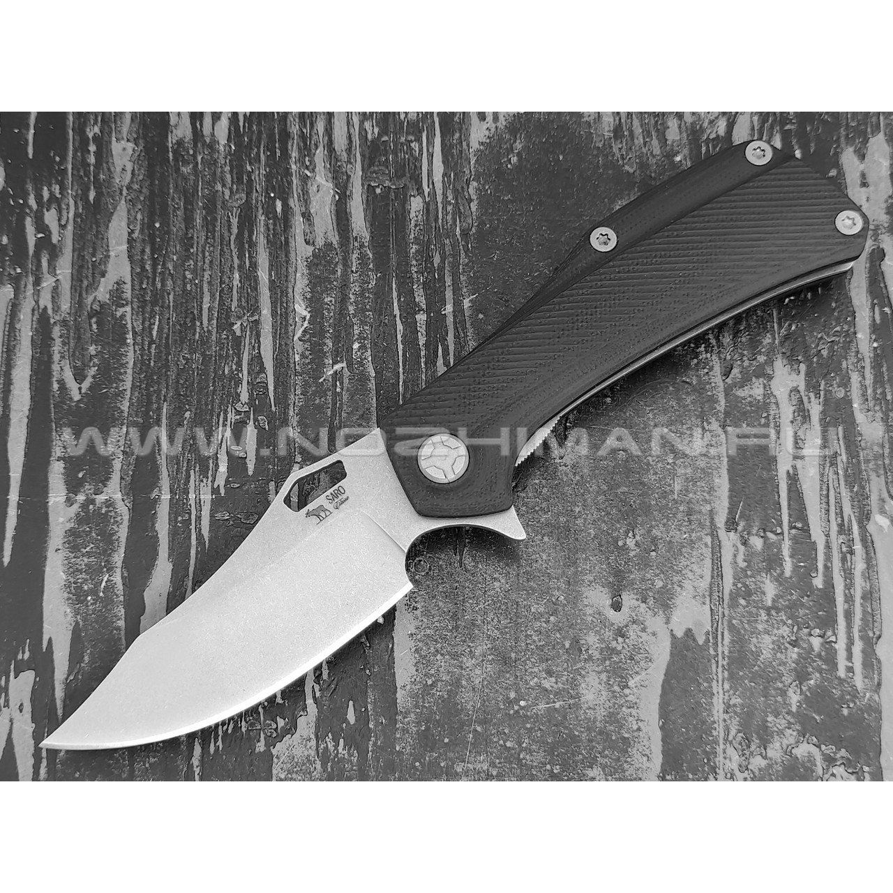 Saro нож Скорпион EVO Bowie сталь K110, рукоять G10 black
