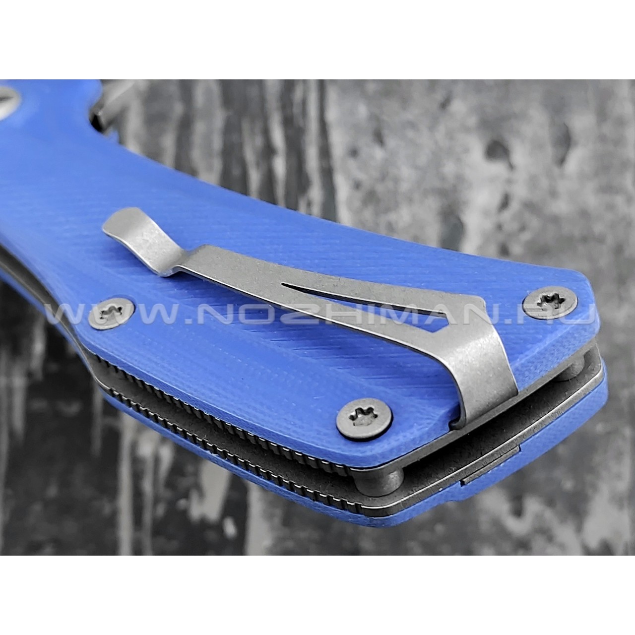 Saro нож Скорпион EVO Wharncliffe сталь K110, рукоять G10 blue