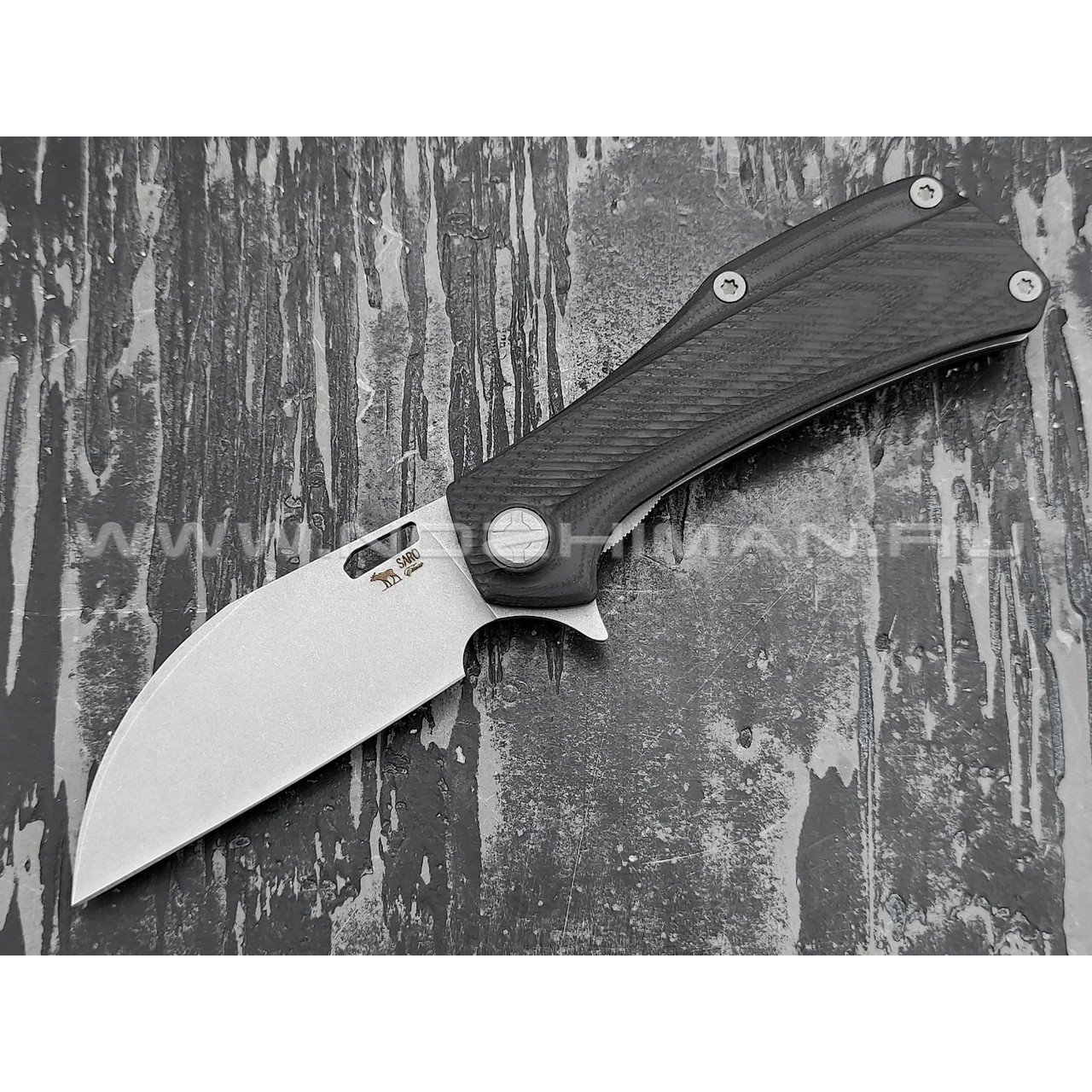 Saro нож Скорпион EVO Wharncliffe сталь K110, рукоять G10 black