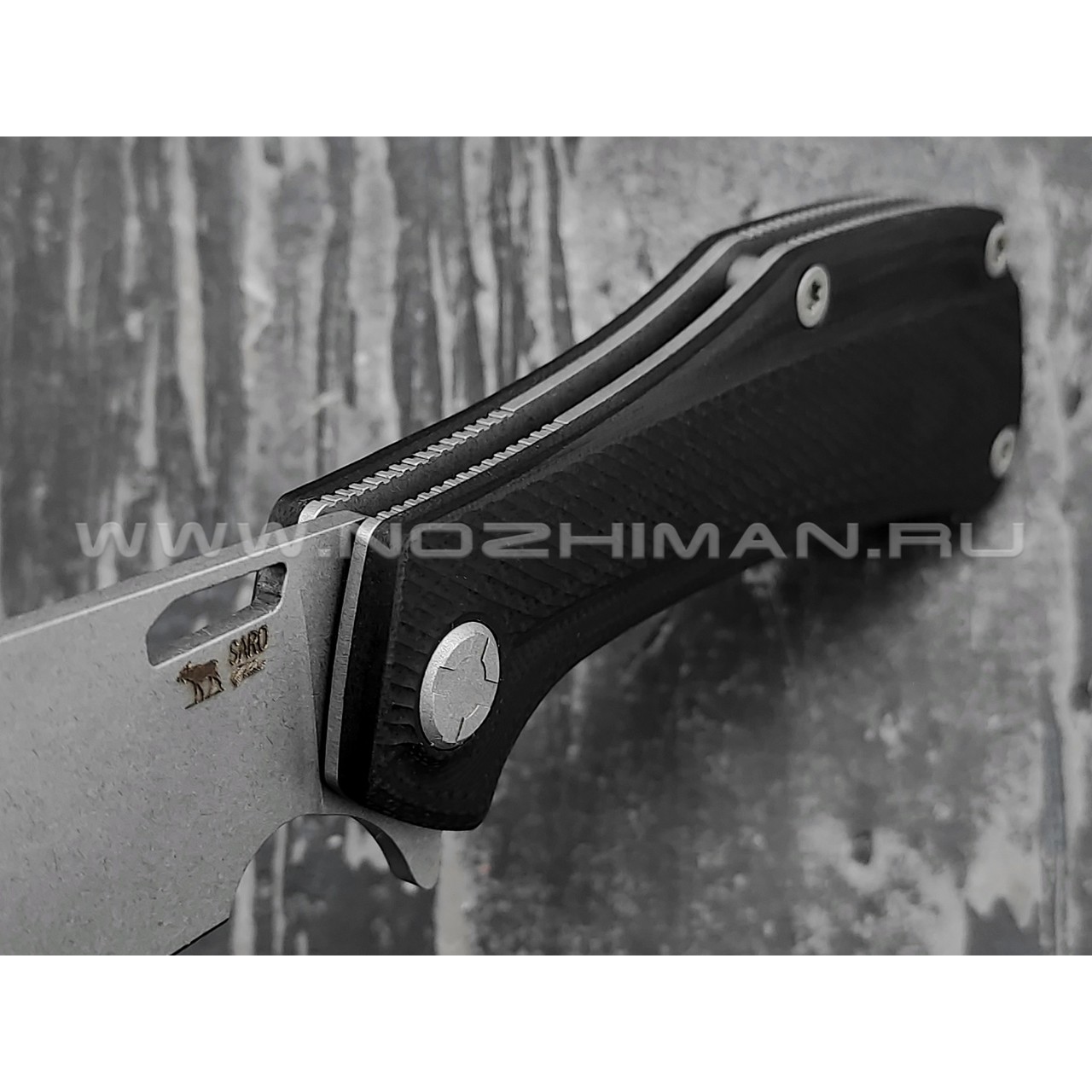 Saro нож Скорпион EVO Wharncliffe сталь K110, рукоять G10 black