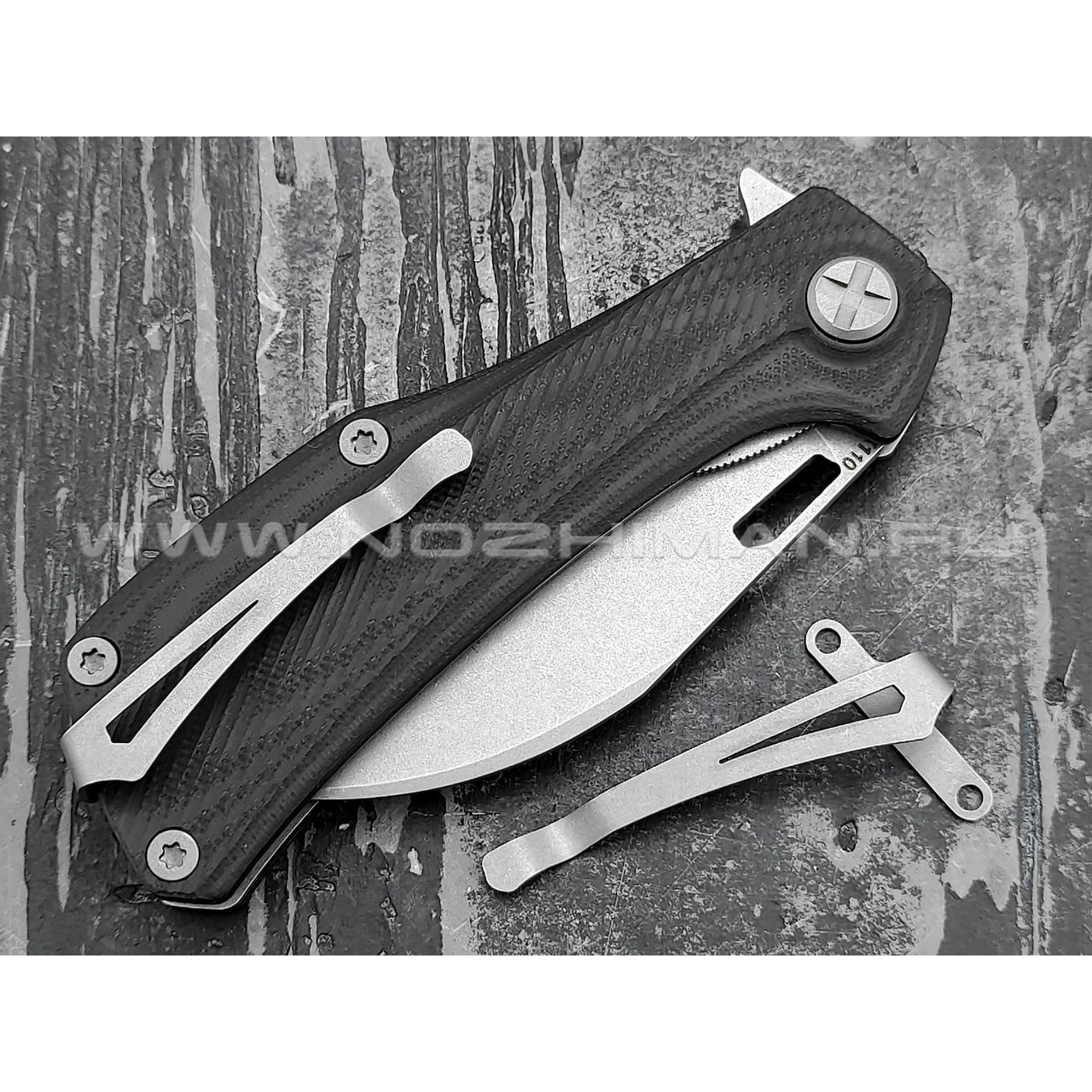 Saro нож Скорпион EVO Wharncliffe сталь K110, рукоять G10 black