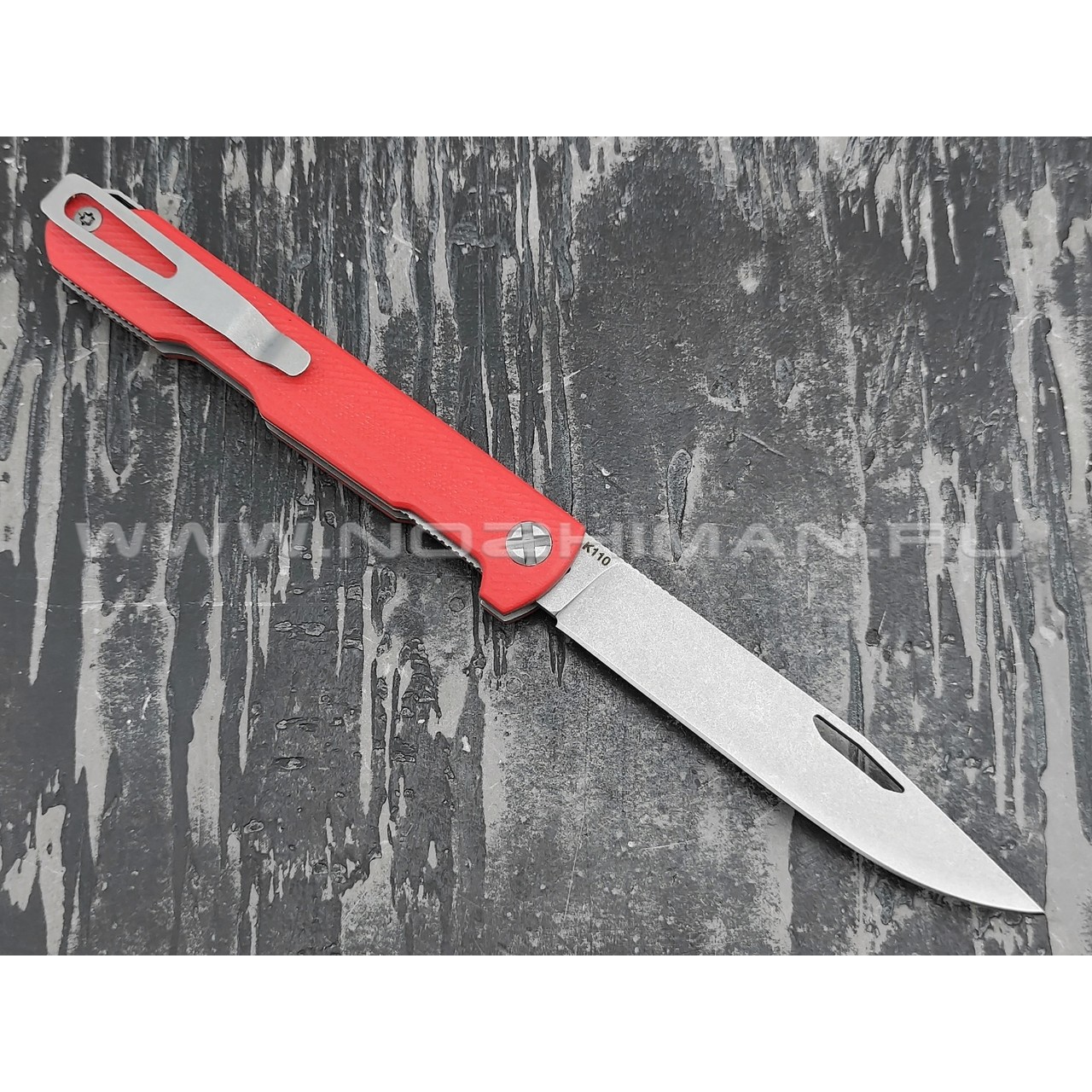 Saro нож Авиационный Single сталь K110, рукоять G10 red