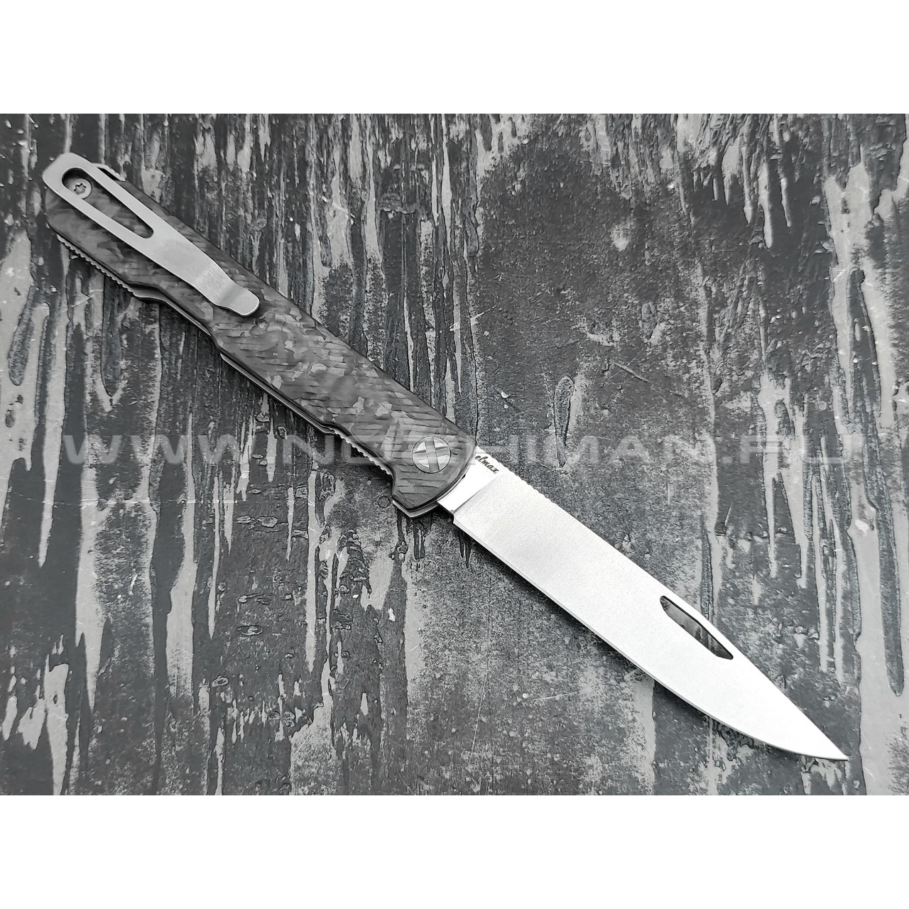 Saro нож Авиационный Single сталь Elmax, рукоять Carbon fiber