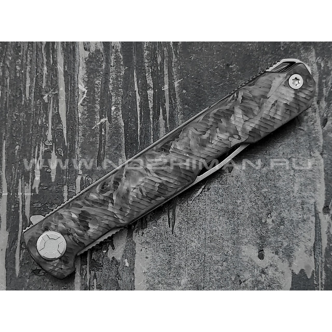 Saro нож Авиационный Single сталь Elmax, рукоять Carbon fiber