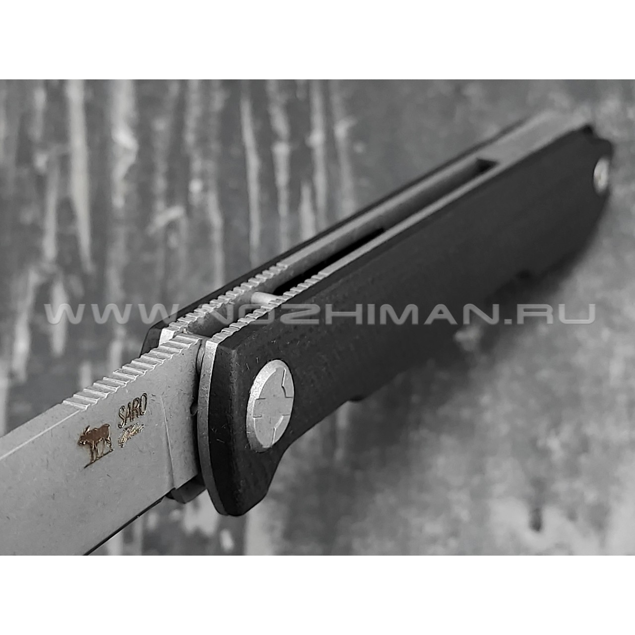 Saro нож Авиационный Single сталь K110, рукоять G10 black