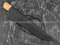 Нож "Якутский-БКД" сталь Х12МФ, рукоять стаб. карельская береза (Стальные Бивни)