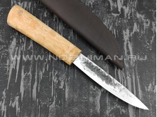 Нож "Якутский-МКД" сталь Х12МФ, рукоять стаб. карельская береза (Стальные Бивни)