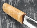 Нож "Якутский шейный-КД" сталь Х12МФ, рукоять стаб. карельская береза (Стальные Бивни)