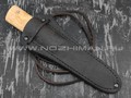 Нож "Якутский шейный-КД" сталь Х12МФ, рукоять стаб. карельская береза (Стальные Бивни)