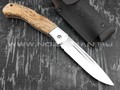Нож складной "Якутский-СФЛ" сталь Х12МФ, рукоять стаб. карельская береза (Стальные Бивни)