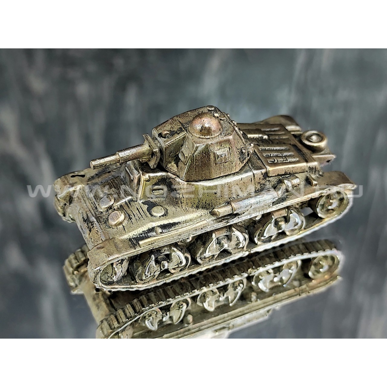 Танк Hotchkiss H35, латунь, 50 мм