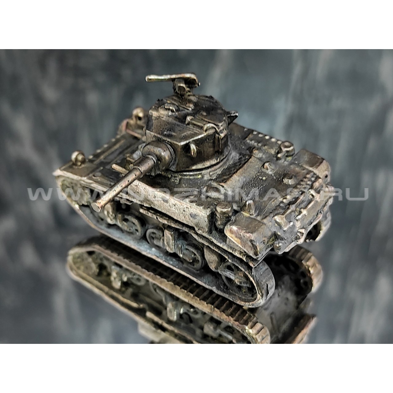 Танк M3 Stuart, латунь, 50 мм