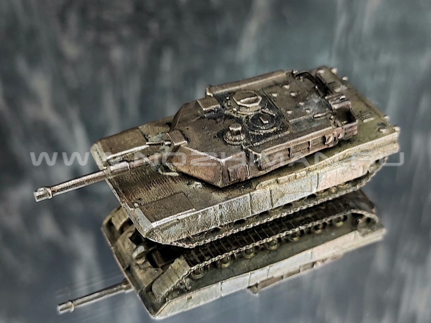 Танк M1A1 Abrams, латунь, 50 мм