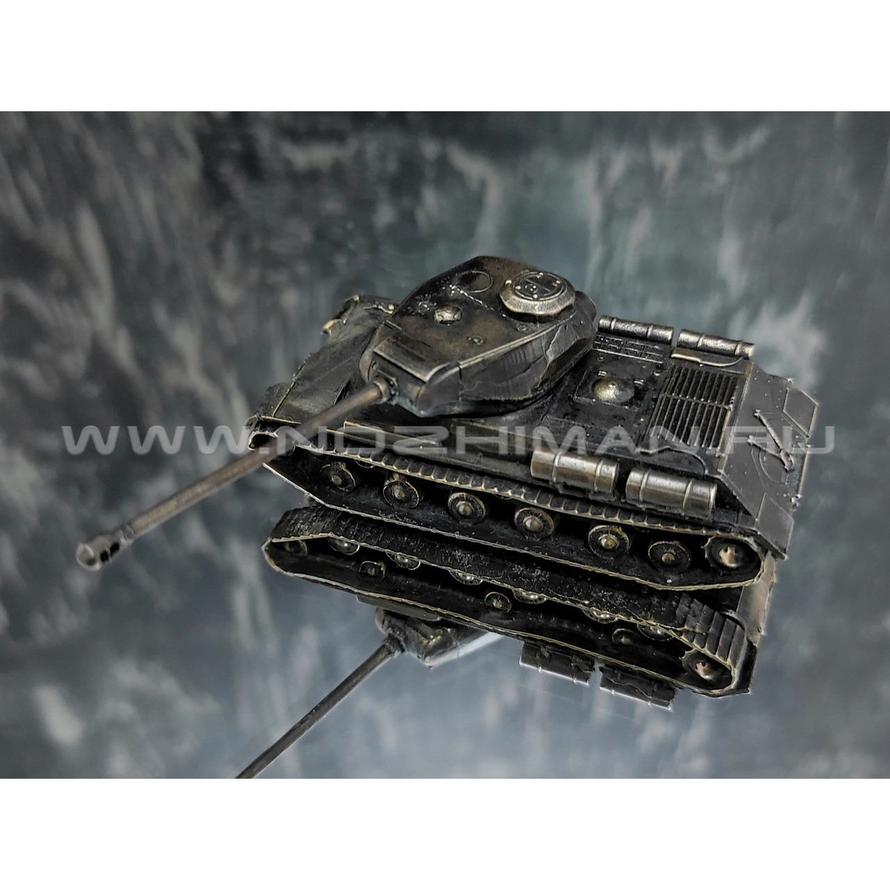 Танк ИС-2, латунь, 70 мм, масштаб 1:100