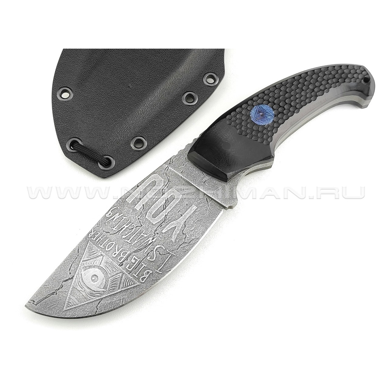 Волчий Век нож "Fantocci" Custom Orwell сталь PGK WA, рукоять G10, титан