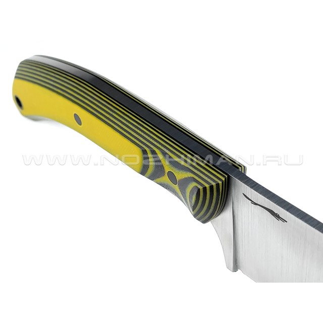 Волчий Век нож "Пчак" сталь Niolox WA, рукоять G10 black & yellow