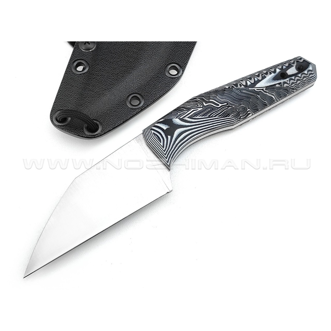Волчий Век нож "Wharn" сталь Niolox WA, рукоять G10 black & white