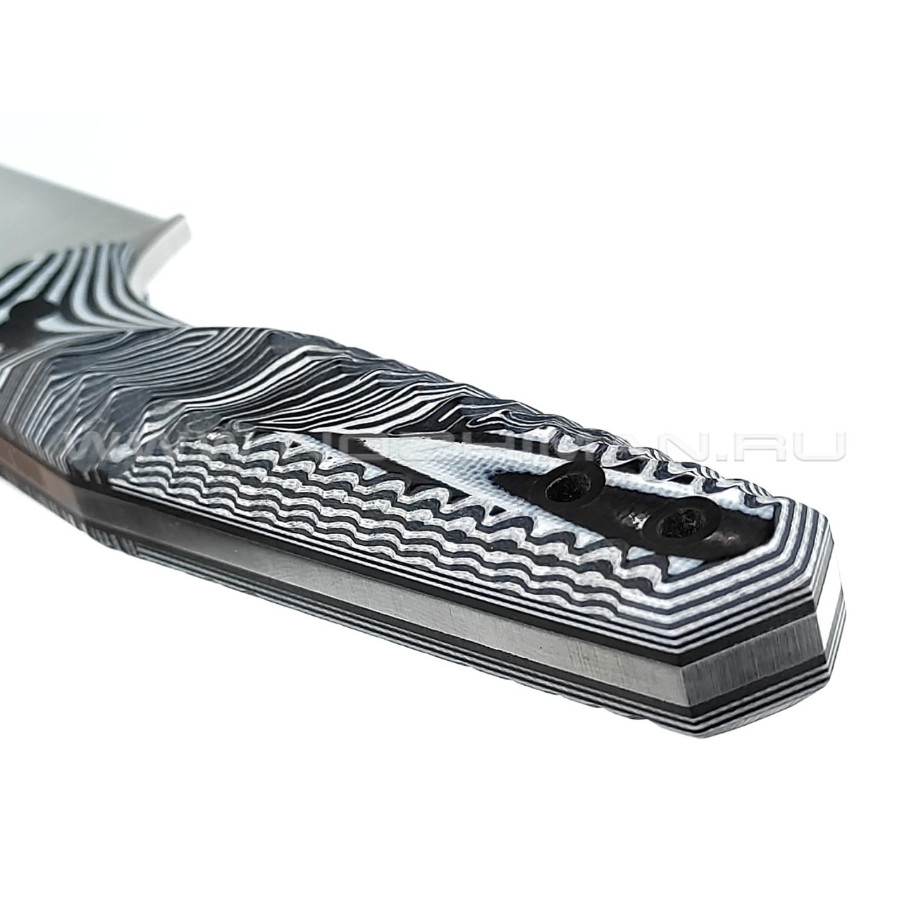 Волчий Век нож "Wharn" сталь Niolox WA, рукоять G10 black & white