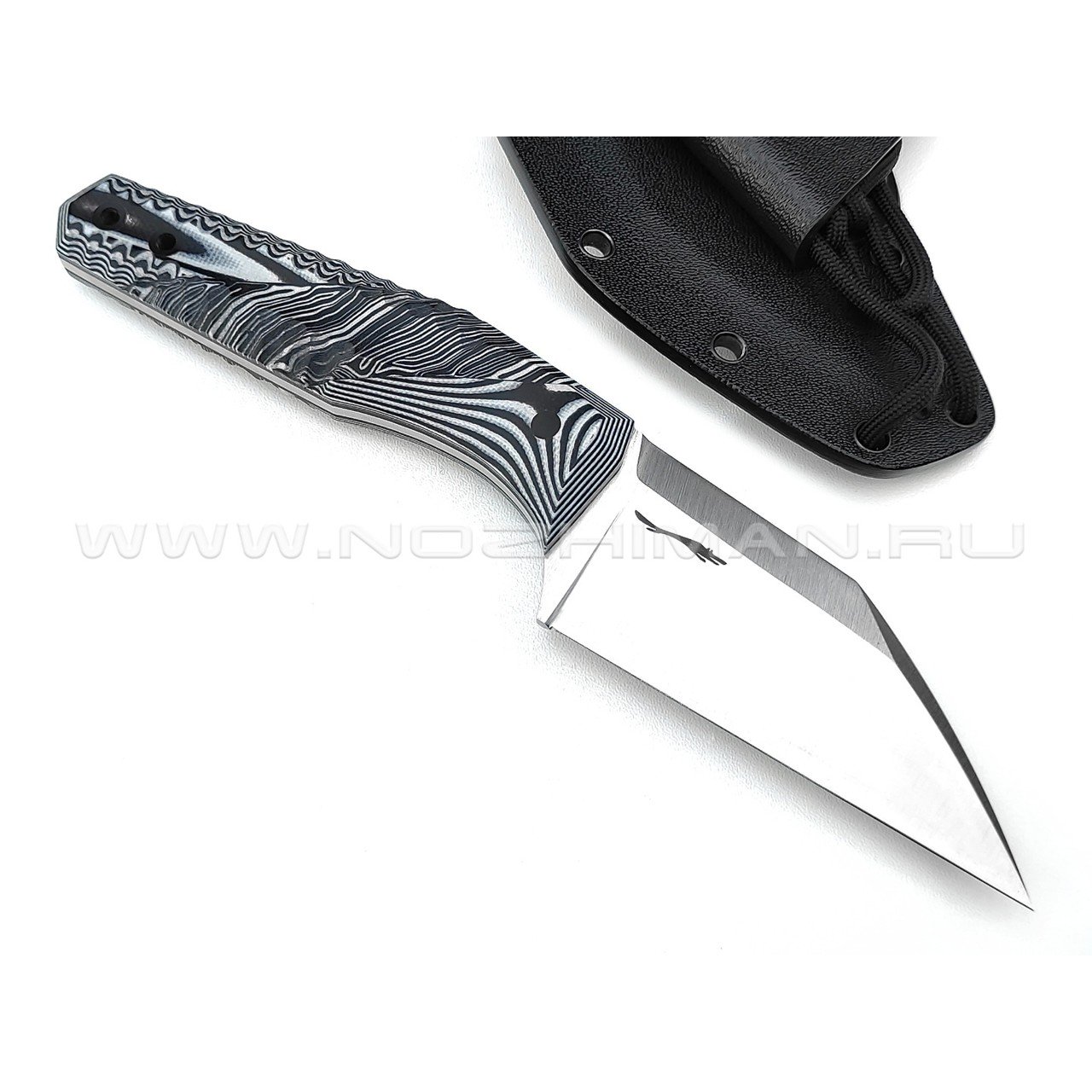 Волчий Век нож "Wharn" сталь Niolox WA, рукоять G10 black & white