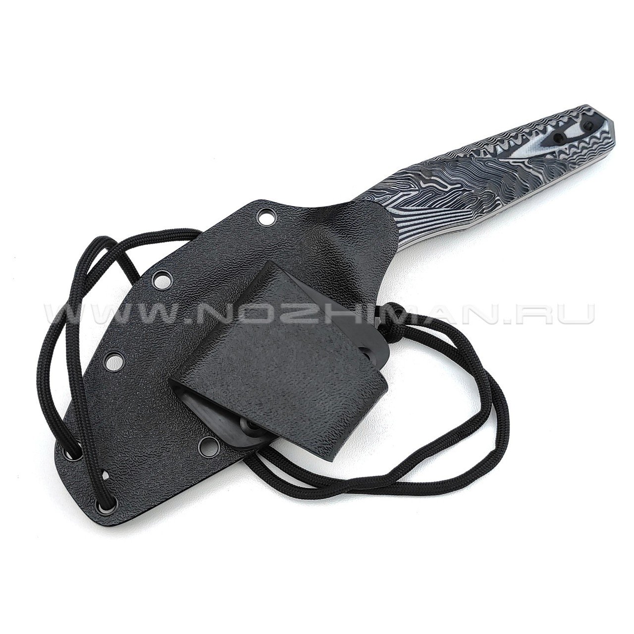 Волчий Век нож "Wharn" сталь Niolox WA, рукоять G10 black & white