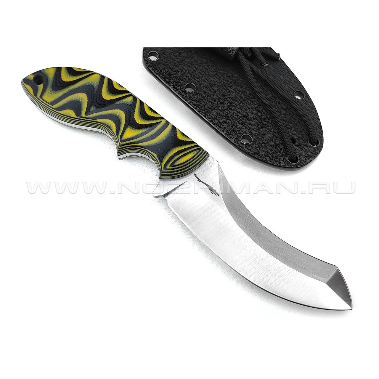 Волчий Век нож "Кондрат 10" сталь Niolox WA, рукоять G10 black & yellow