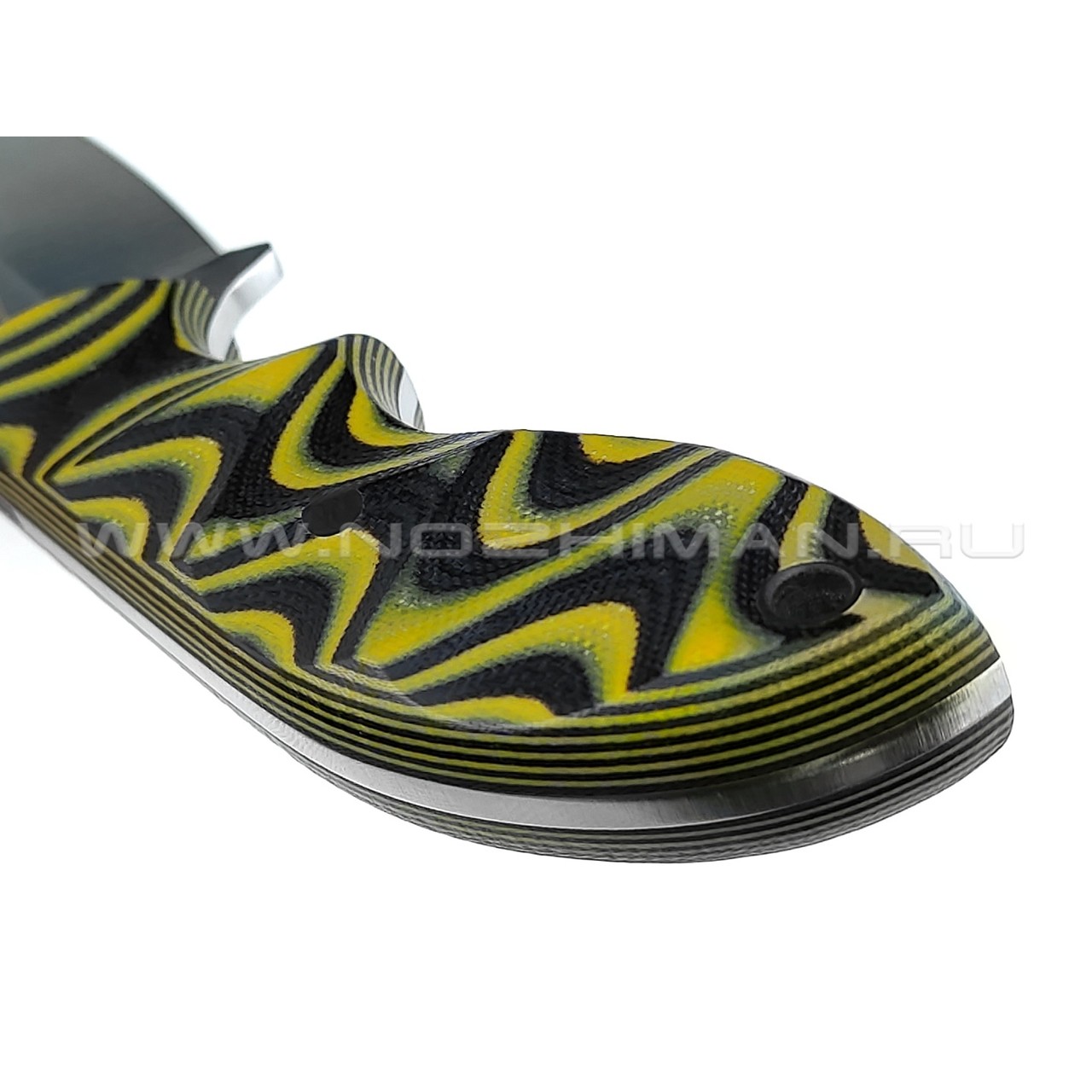 Волчий Век нож "Кондрат 10" сталь Niolox WA, рукоять G10 black & yellow