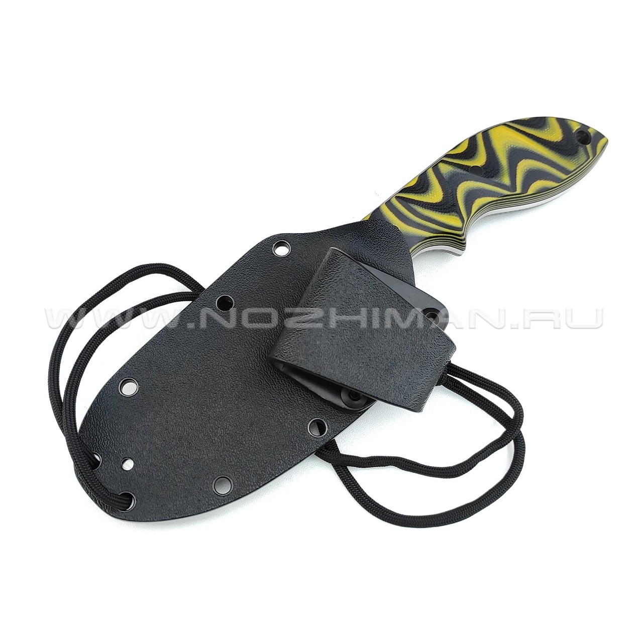 Волчий Век нож "Кондрат 10" сталь Niolox WA, рукоять G10 black & yellow