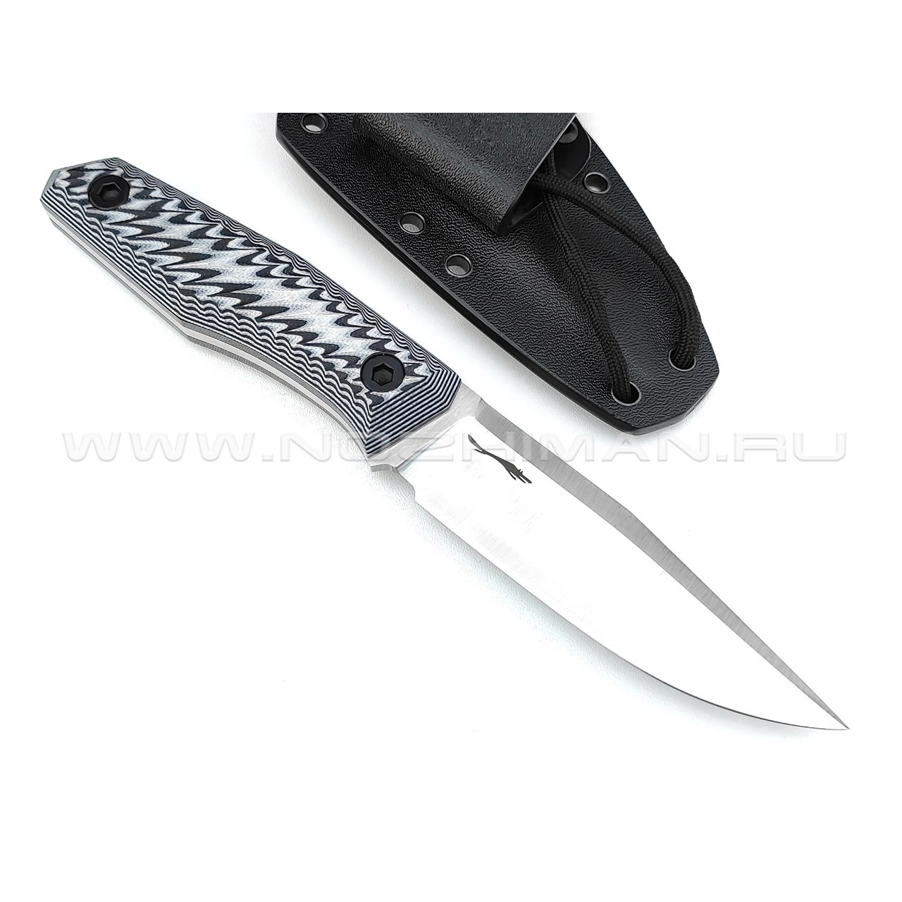 Волчий Век нож "BlackBird" сталь M390 WA, рукоять G10 black & white