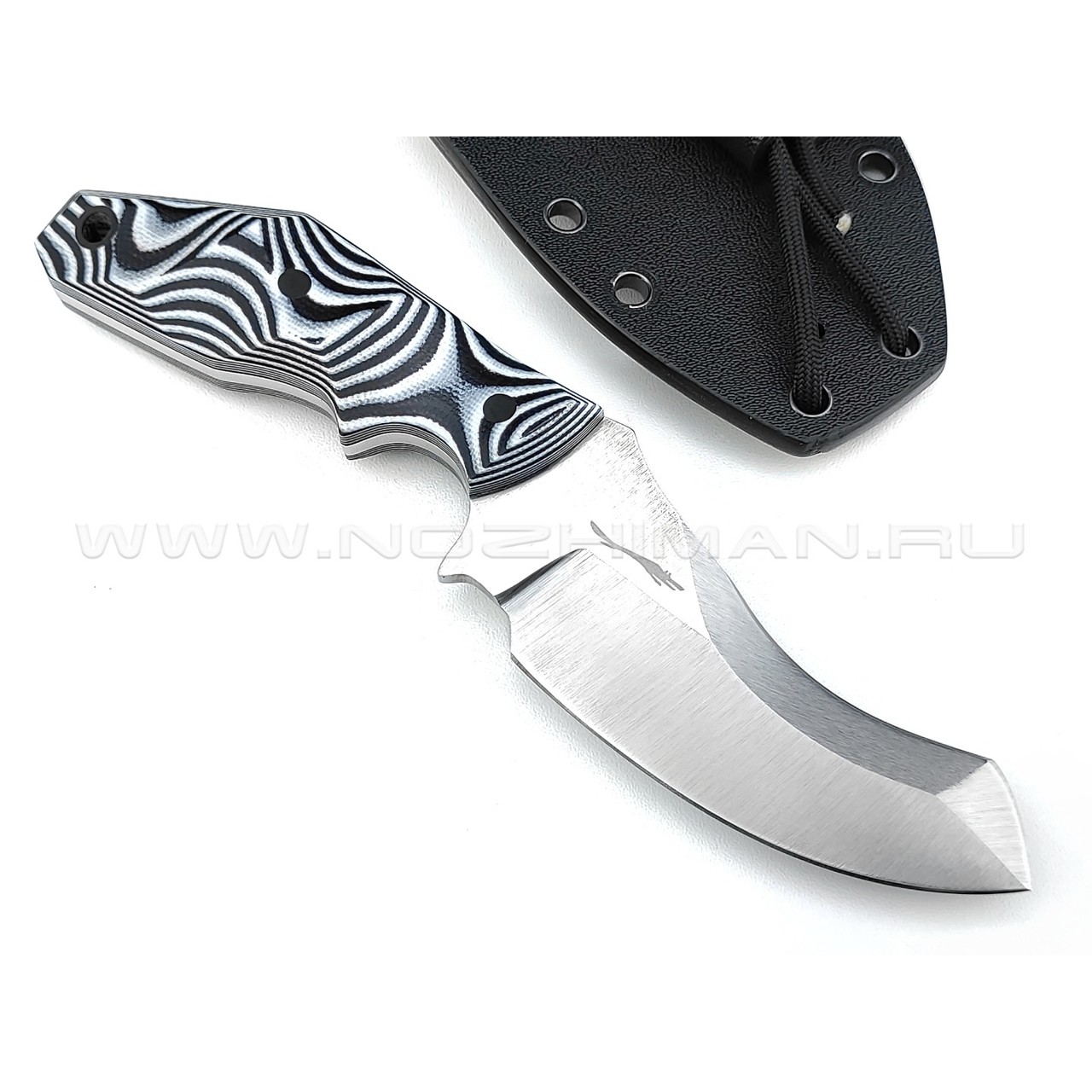 Волчий Век нож "Кондрат 222" сталь Niolox WA, рукоять G10 black & white