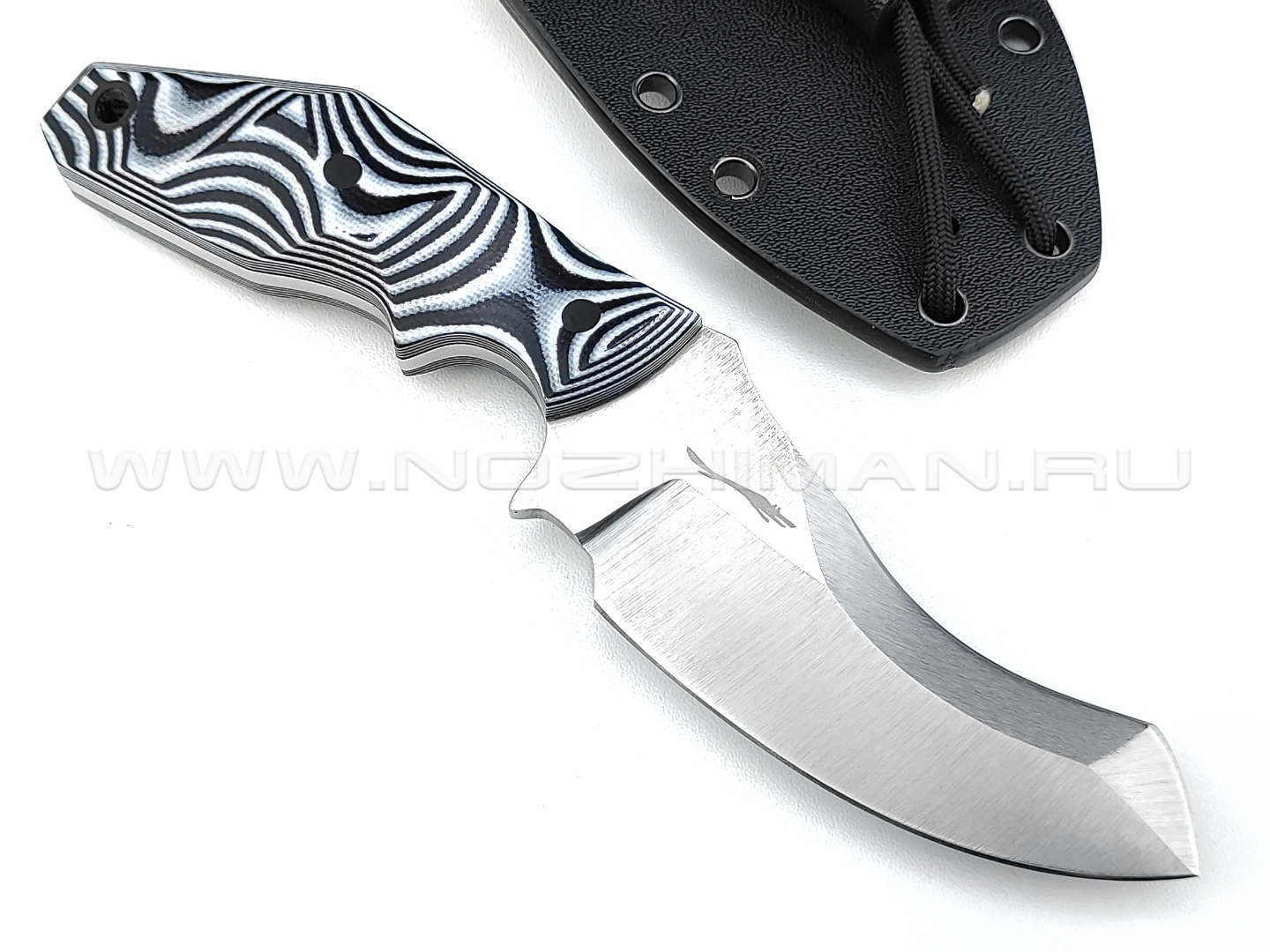 Волчий Век нож "Кондрат 222" сталь Niolox WA, рукоять G10 black & white