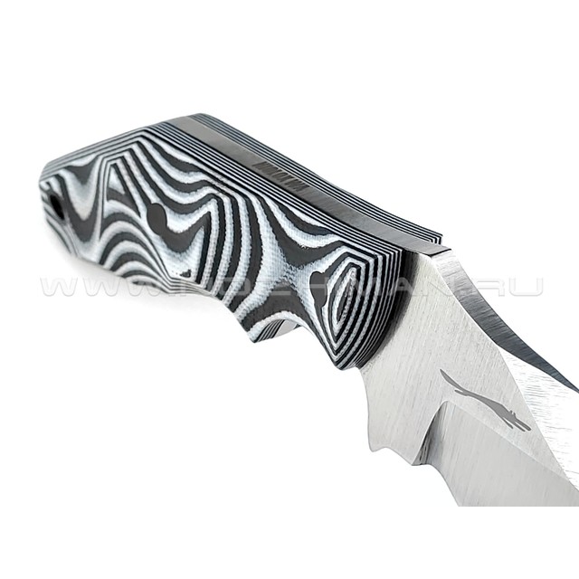 Волчий Век нож "Кондрат 222" сталь Niolox WA, рукоять G10 black & white