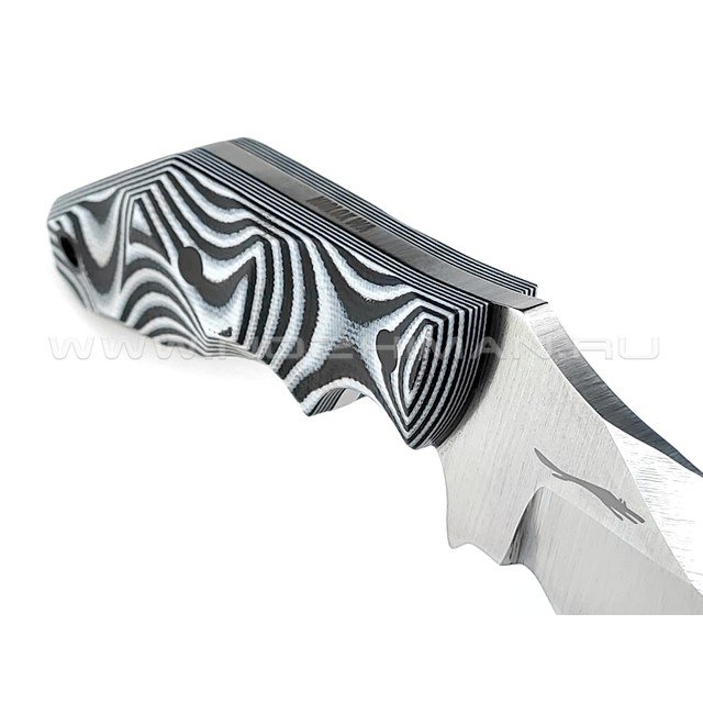 Волчий Век нож "Кондрат 222" сталь Niolox WA, рукоять G10 black & white