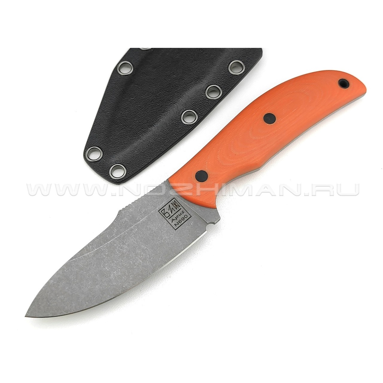 ZH Knives нож Palmistry сталь N690, рукоять G10 orange
