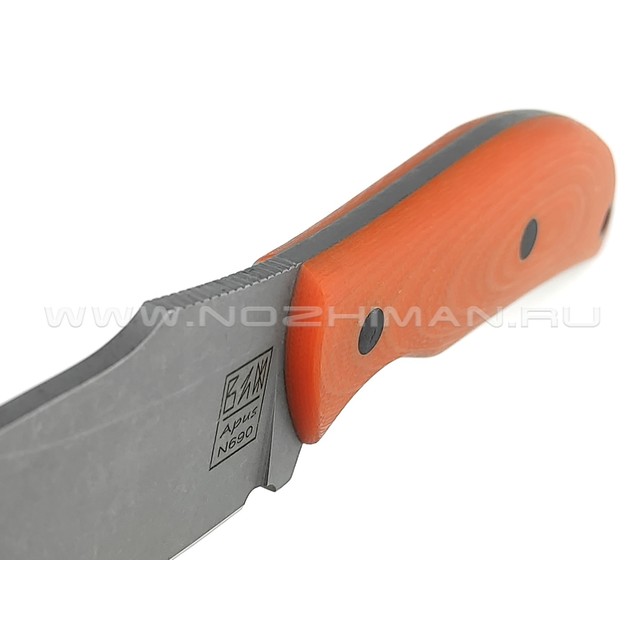 ZH Knives нож Palmistry сталь N690, рукоять G10 orange